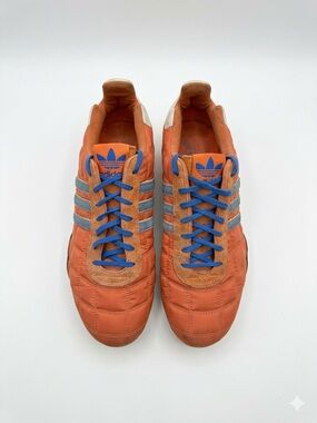 Adidas Tuscany Goodyear Trainers in Orange & Blue: Size 12.5